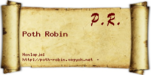 Poth Robin névjegykártya